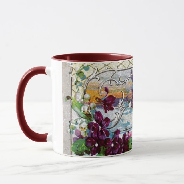 Caneca Paisagem de inverno da ROMANTICA com Pansias (Esquerda)