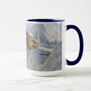 Caneca Paisagem de inverno Vintage Ivan Choultse    