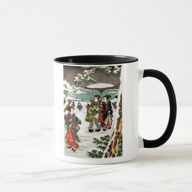 Caneca Paisagem de Neve Japonesa (Direita)