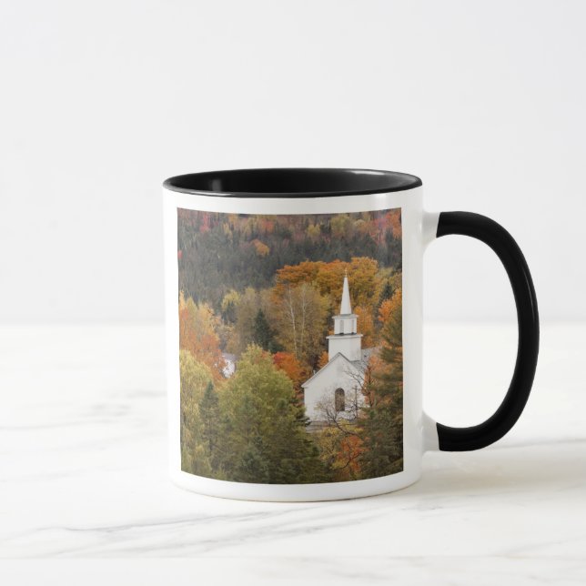 Caneca Paisagem de outono com igreja, Vermont, EUA (Direita)