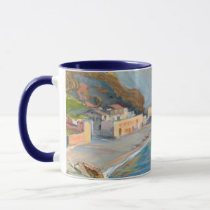 Caneca Paisagem de Shore da Região de Nápoles, M. Enckell