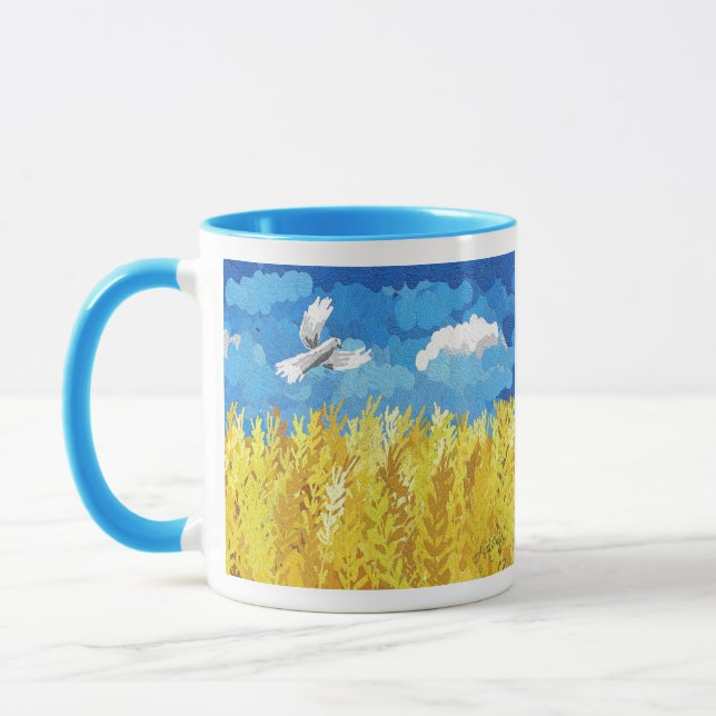 Caneca Paisagem de Sinalizador da Ucrânia (Esquerda)