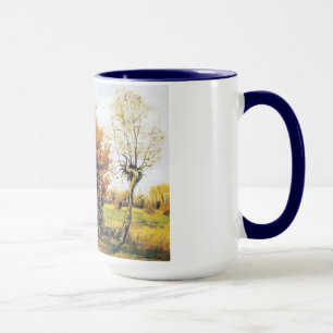 Caneca Paisagem do outono com quatro árvores