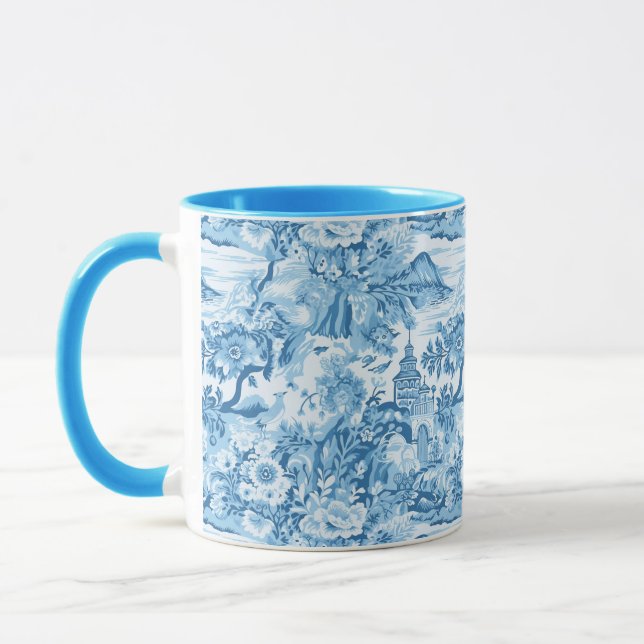 Caneca Paisagem do Toile Azul Clássico (Esquerda)