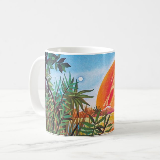 Caneca Paisagem em Europa - Pintura da Lua de Júpiter Sci (Frente Esquerda)