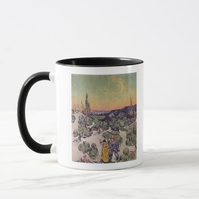 Caneca Paisagem enluarada de Vincent van Gogh |, 1889 (Esquerda)
