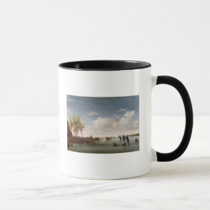 Caneca Paisagem holandesa com patinadores