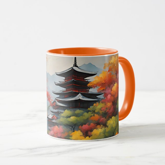 Caneca Paisagem Japonesa (Frente Esquerda)