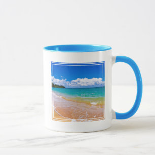 Caneca Paisagem marinha ao longo da Baía de Hanalei