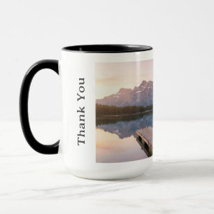 Caneca Paisagem Natural do Lago da Montanha dos Alpes Per