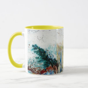 Caneca Paisagem nevada com Arles ao fundo