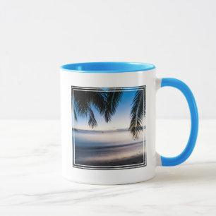 Caneca Paisagem Tropical do Pôr do Sol, Fiji
