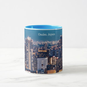 Caneca Paisagem urbana da cidade de Osaka Japão fotografi