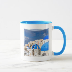 Caneca paisagem urbana de Santorini, Grécia