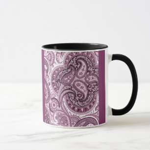 Caneca Paisley cor-de-rosa