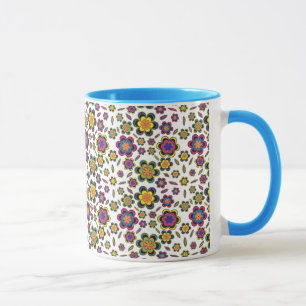 Caneca Paisley Flowers Design Pattern Mugs
