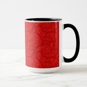 Caneca Paisley vermelho