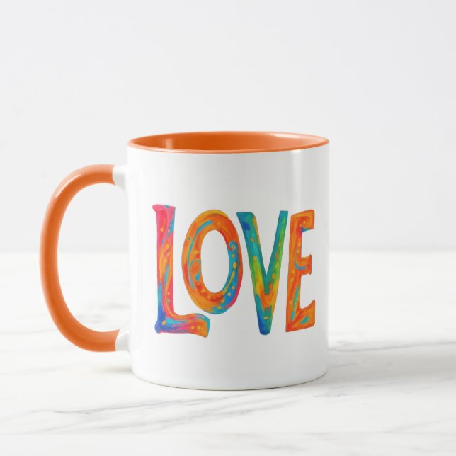 Caneca Palavra de Amor Colorida (Esquerda)
