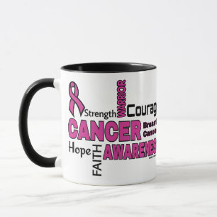 Caneca Palavras...Cancer de peito