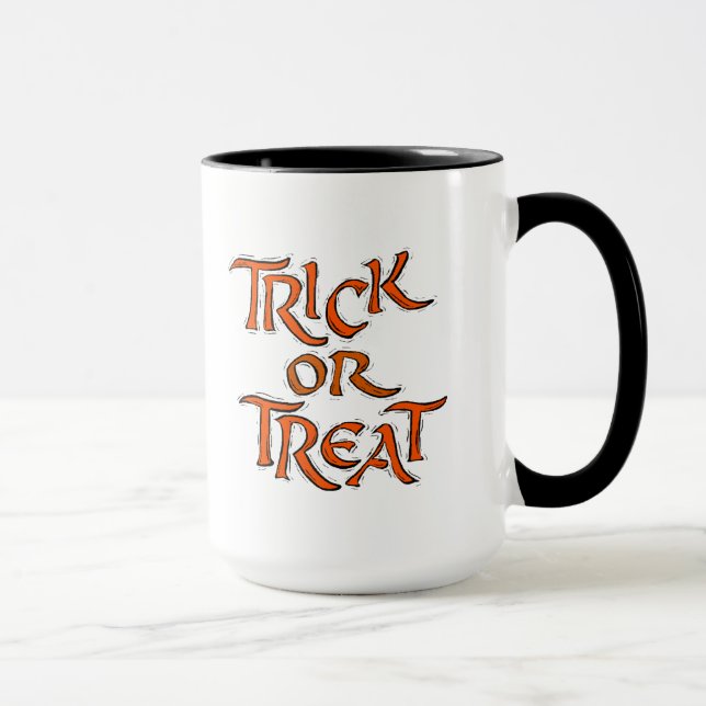 Caneca Palavras de Truque ou Tratamento de Halloween (Direita)