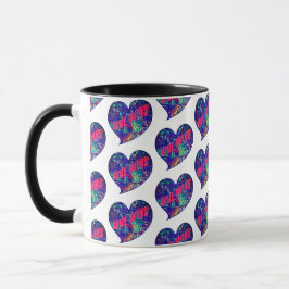 Caneca Palavras Inspiradoras de Arte Coração Amor Vence