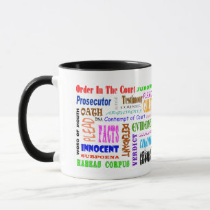 Caneca Palavras jurídicas latinas e termos de direito Mug