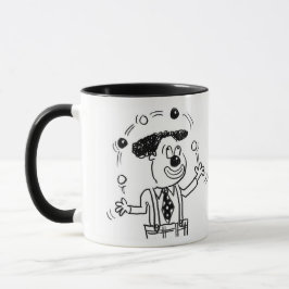 Caneca Palhaço de Circo Malabarista Bolas de Malabarismo