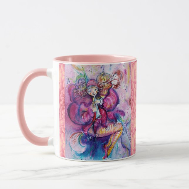 CANECA PALHAÇO ROSA MUSICAL COM CORUJA (Esquerda)