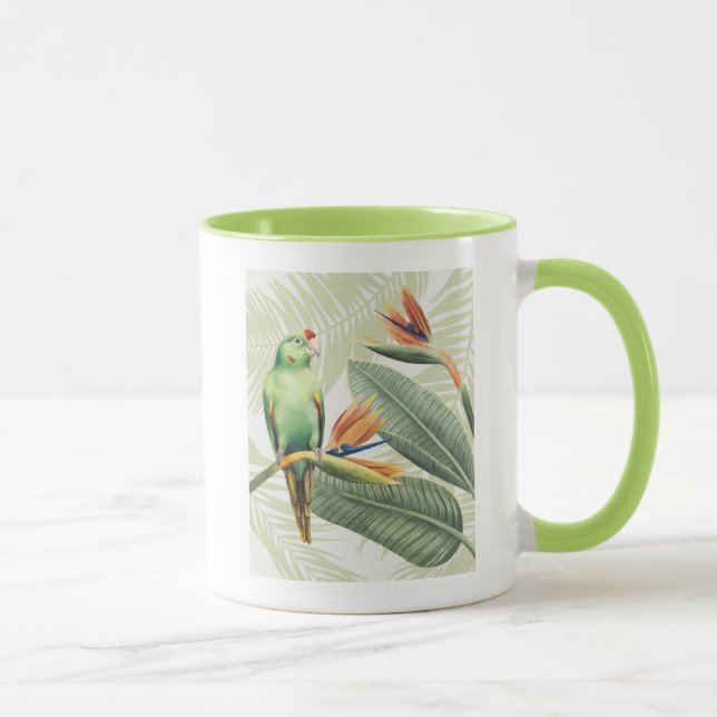 Caneca Palm Sai Com Pássaro Verde (Direita)