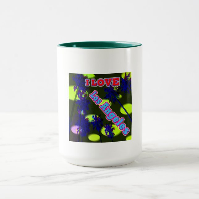 Caneca "Palm Sky: EU AMO Los Angeles 3" (Centro)