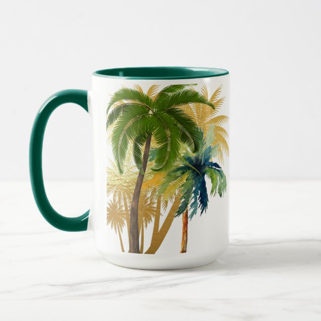 Caneca Palm Tree Beach Weding Favor (Esquerda)