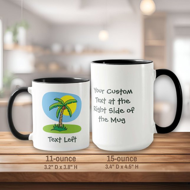 Caneca Palm Tree Cartoon Mug (Criador carregado)