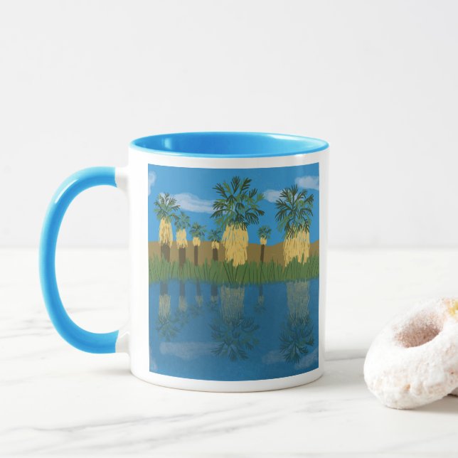 Caneca Palm Tree Oasis, Deserto da Califórnia (Com Donut)