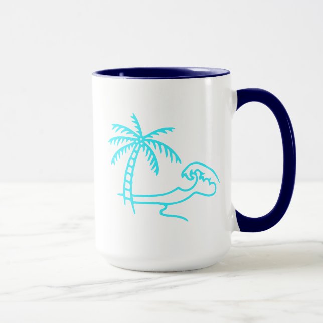 Caneca Palma Tropical e Onda (Direita)