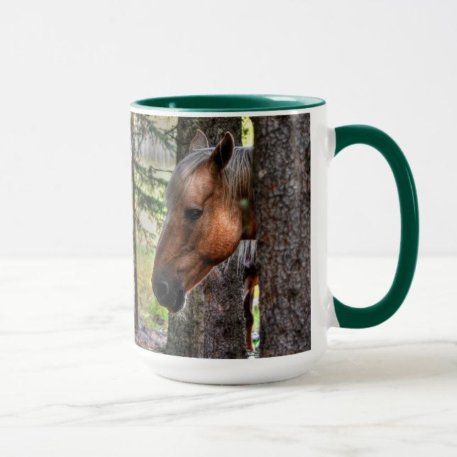 Caneca Palomino Paint Stallion & Forest Equine Foto (Direita)