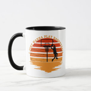 Caneca Palyer de basquete com palavras engraçadas