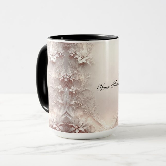 Caneca Pancada Floral Branca (Frente Esquerda)