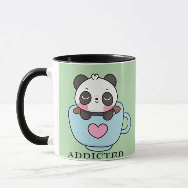 Caneca Panda bebê viciada (Esquerda)