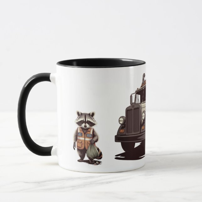 Caneca Panda de Lixo - Trilha de Caminhão de Dump (Esquerda)