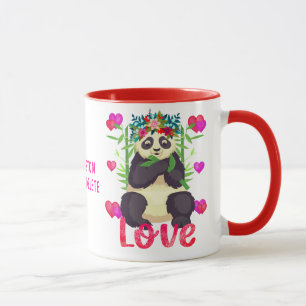 Caneca Panda do Dia dos Namorados Presente Engraçado Para