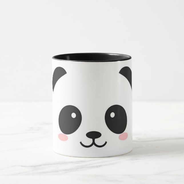 Caneca Panda feliz bonito da cara (Centro)