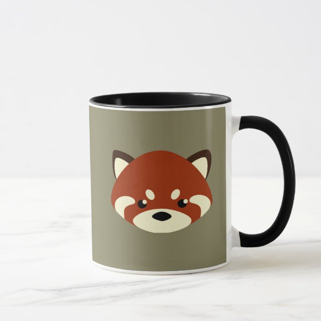 Caneca Panda vermelha bonito (Direita)