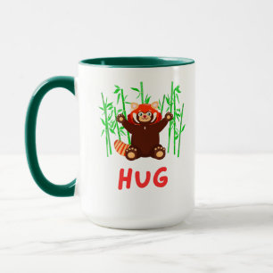 Caneca Panda Vermelha: HUG