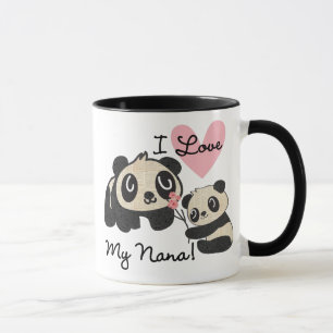 Caneca Pandas eu amo minha Nana