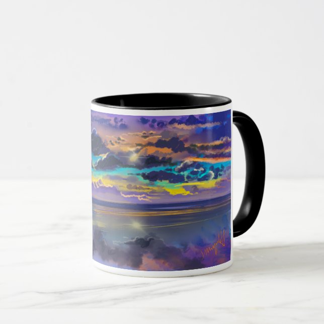 Caneca Panorama Pintou a Mão Céu (Frente Esquerda)