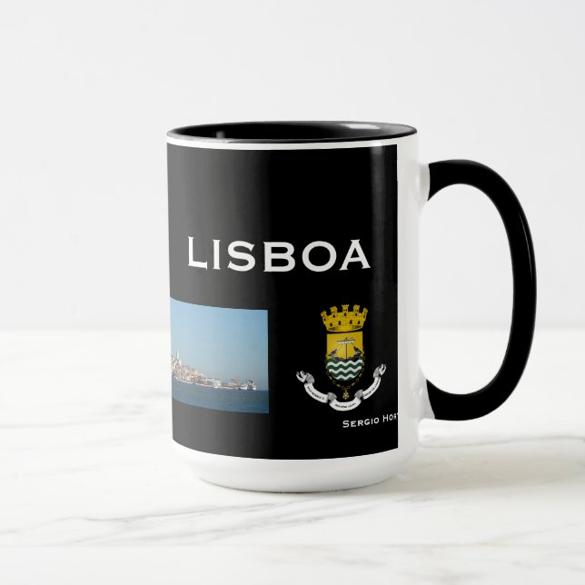 Caneca panorâmico de Lisboa Portugal (Direita)