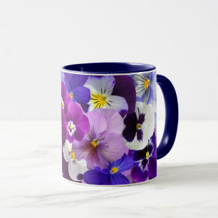 Caneca Pansias Coloridas, Flores Bonito,