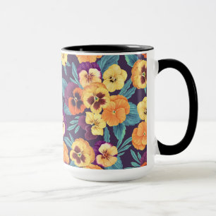 Caneca Pansias sobre violeta de ameixa