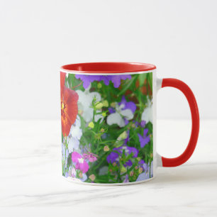 CANECA PÂNSIAS VERMELHAS (E OUTRAS FLORES PEQUENAS)