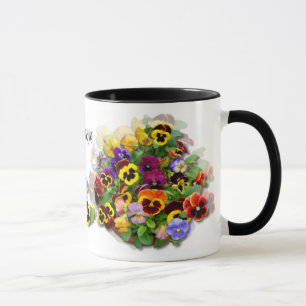 Caneca PANSY BEAUTY ~ Ringer Mug